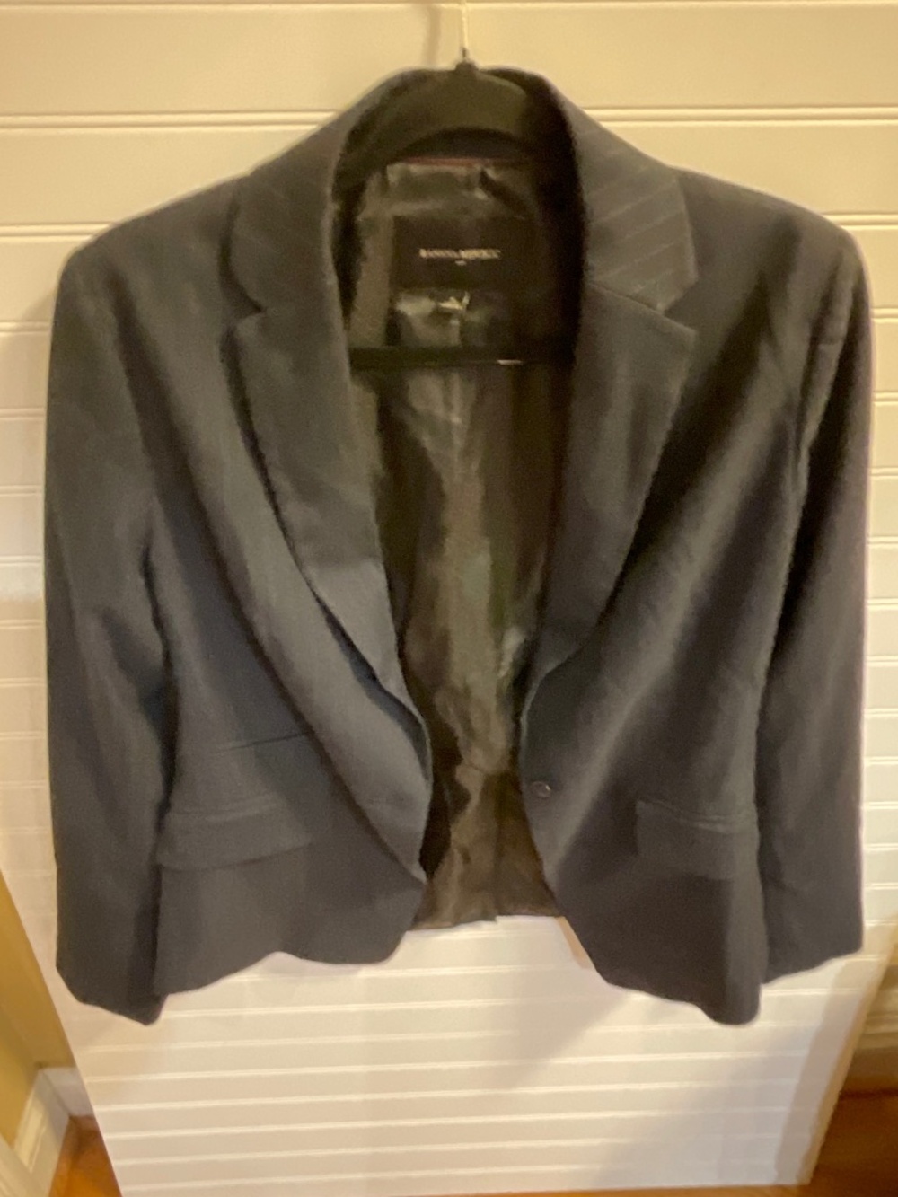 Banana Republic Navy Blue Pinstripe Tailored Blazer Jacket Size 6
